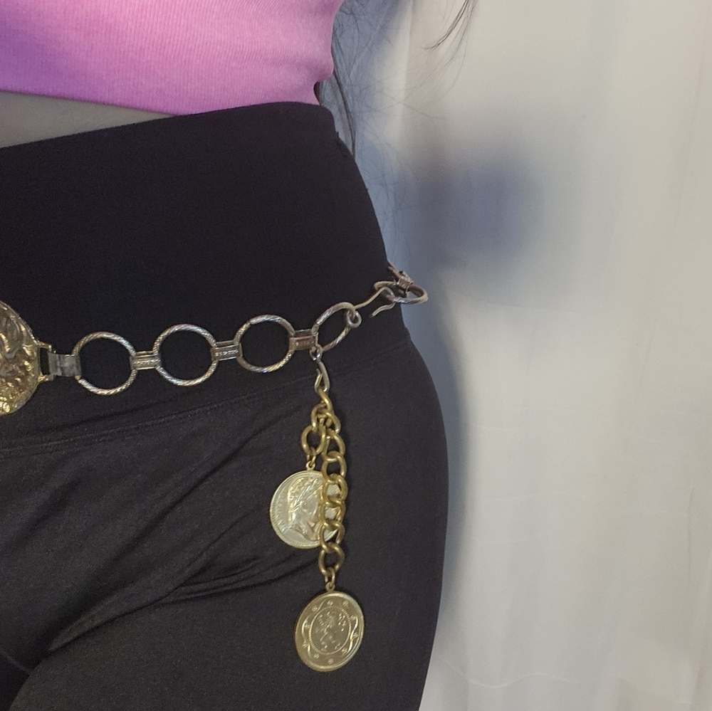 vintage old gold belt